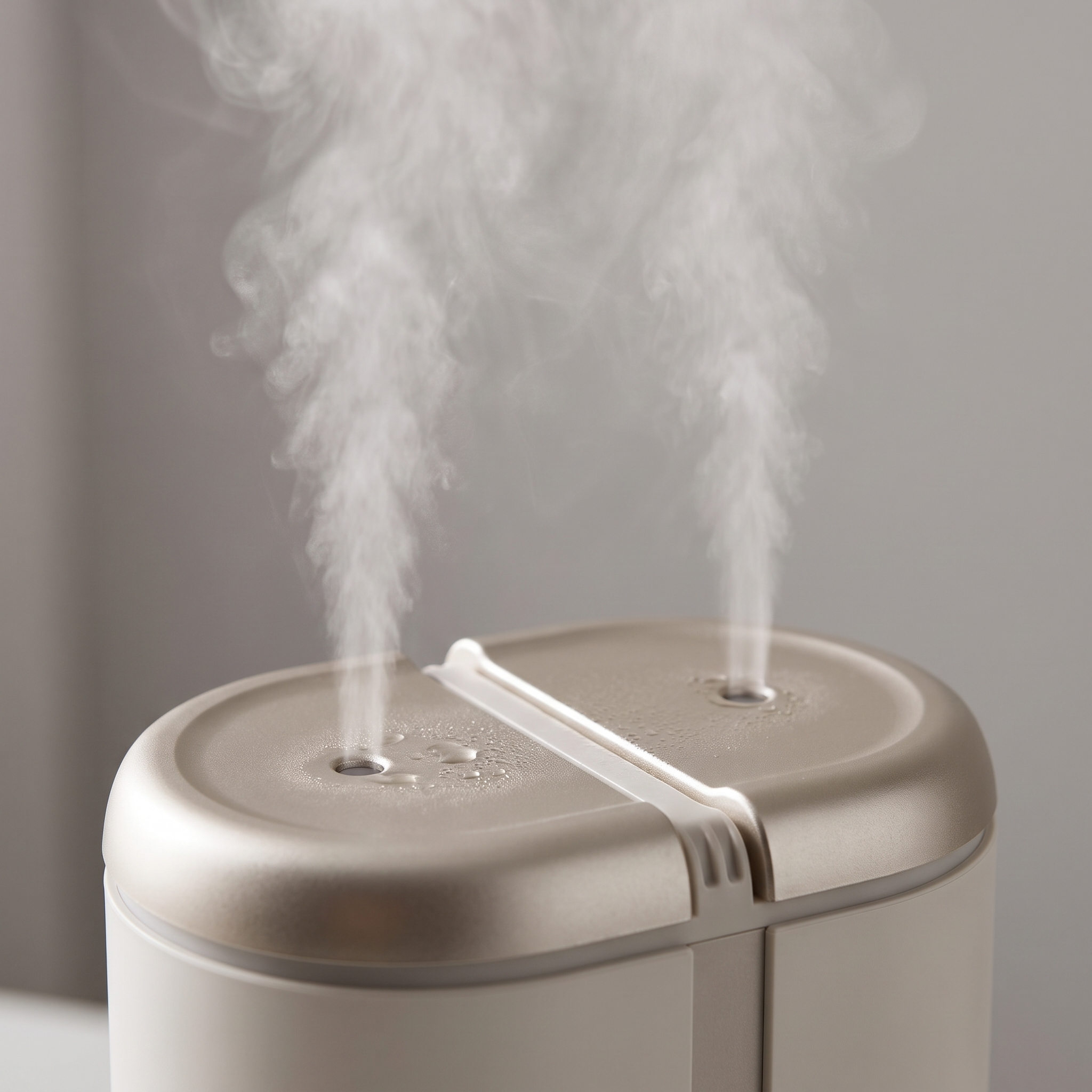 Aura Duetto detail, dual mist outlets