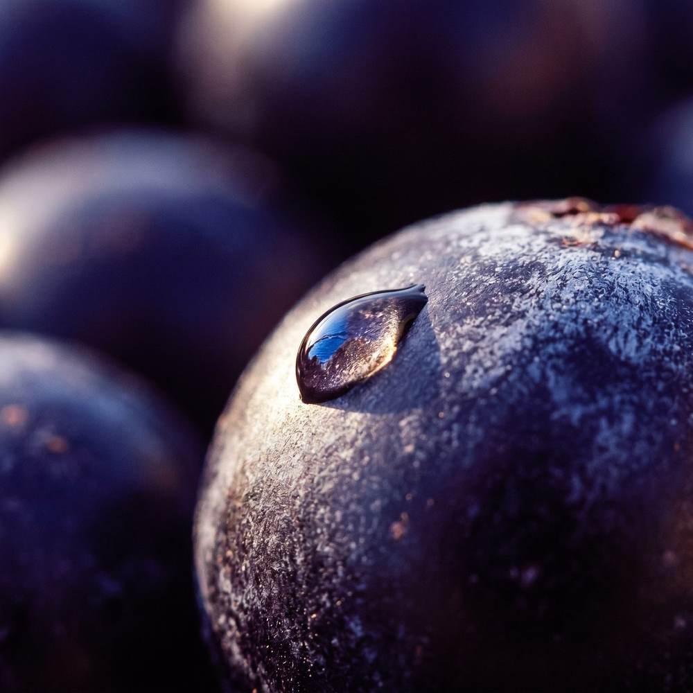 Cassis — blackcurrant macro detail