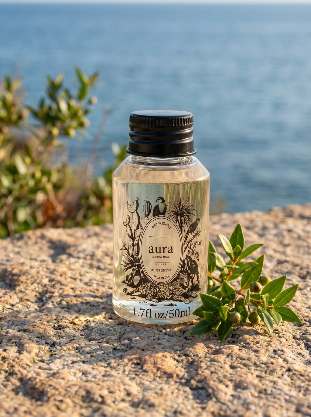 Sardegna diffuser oil — Sardinian coast editorial scene