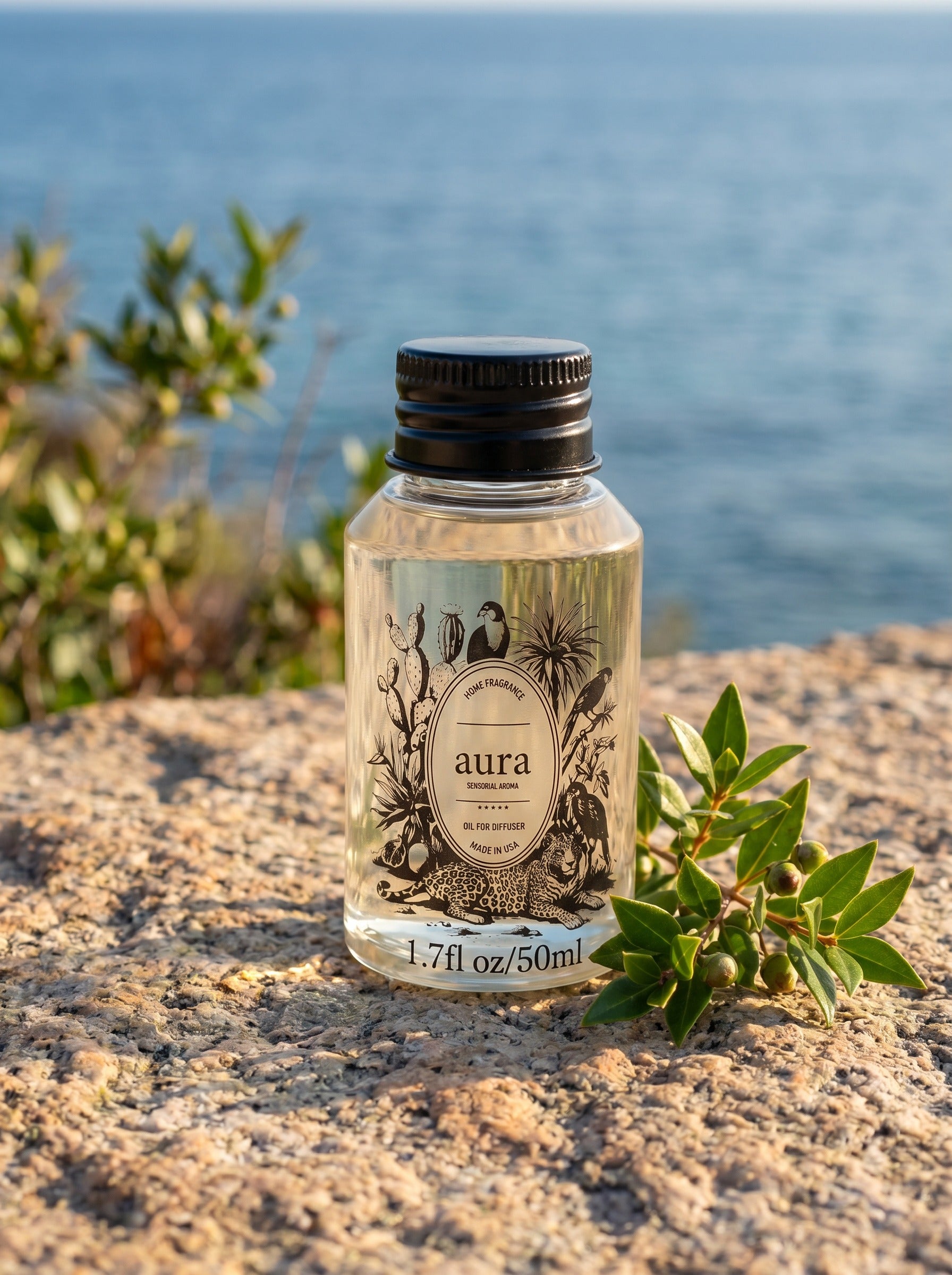 Sardegna diffuser oil — Sardinian coast editorial scene
