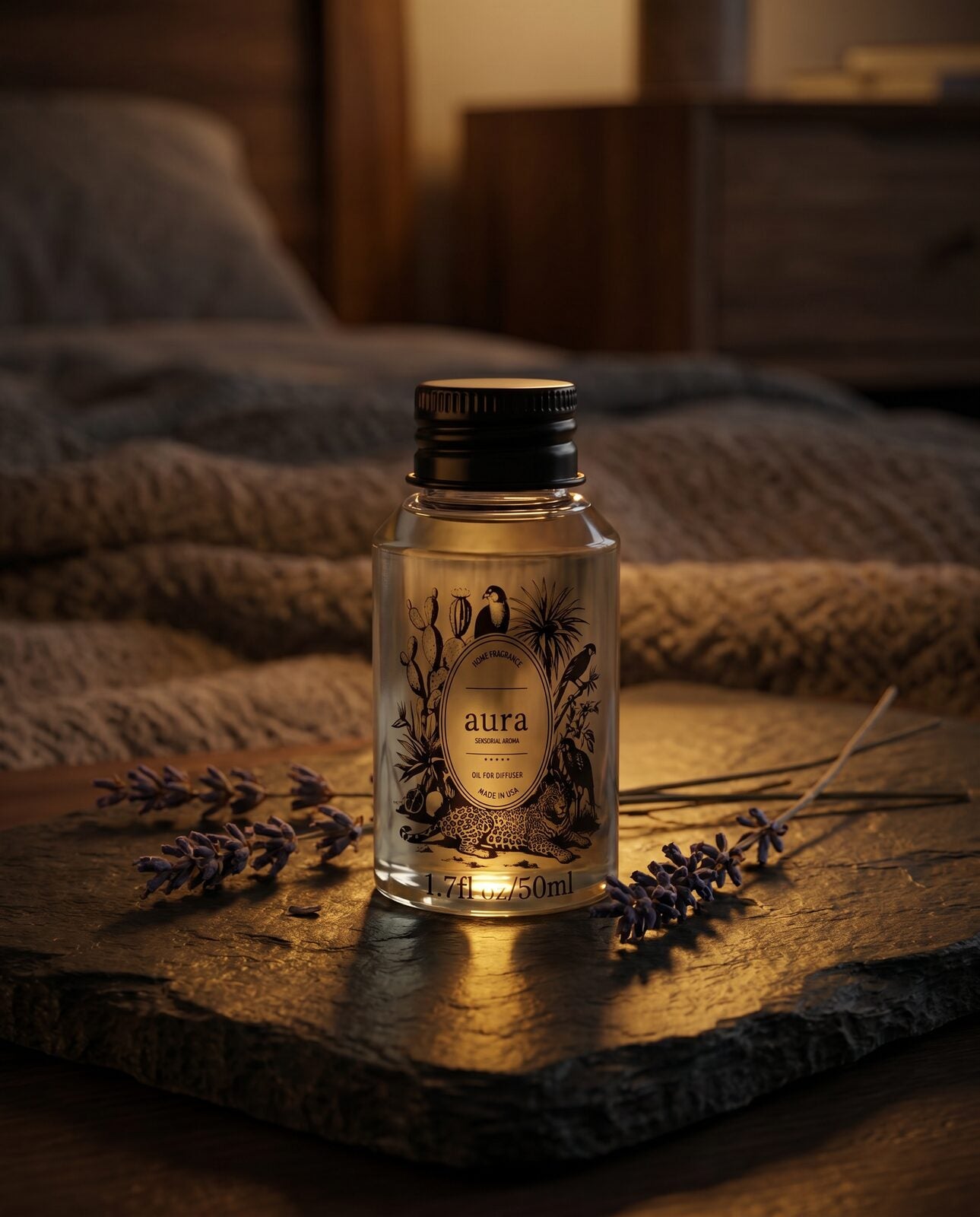 Sleep Better diffuser oil — calm nighttime scene