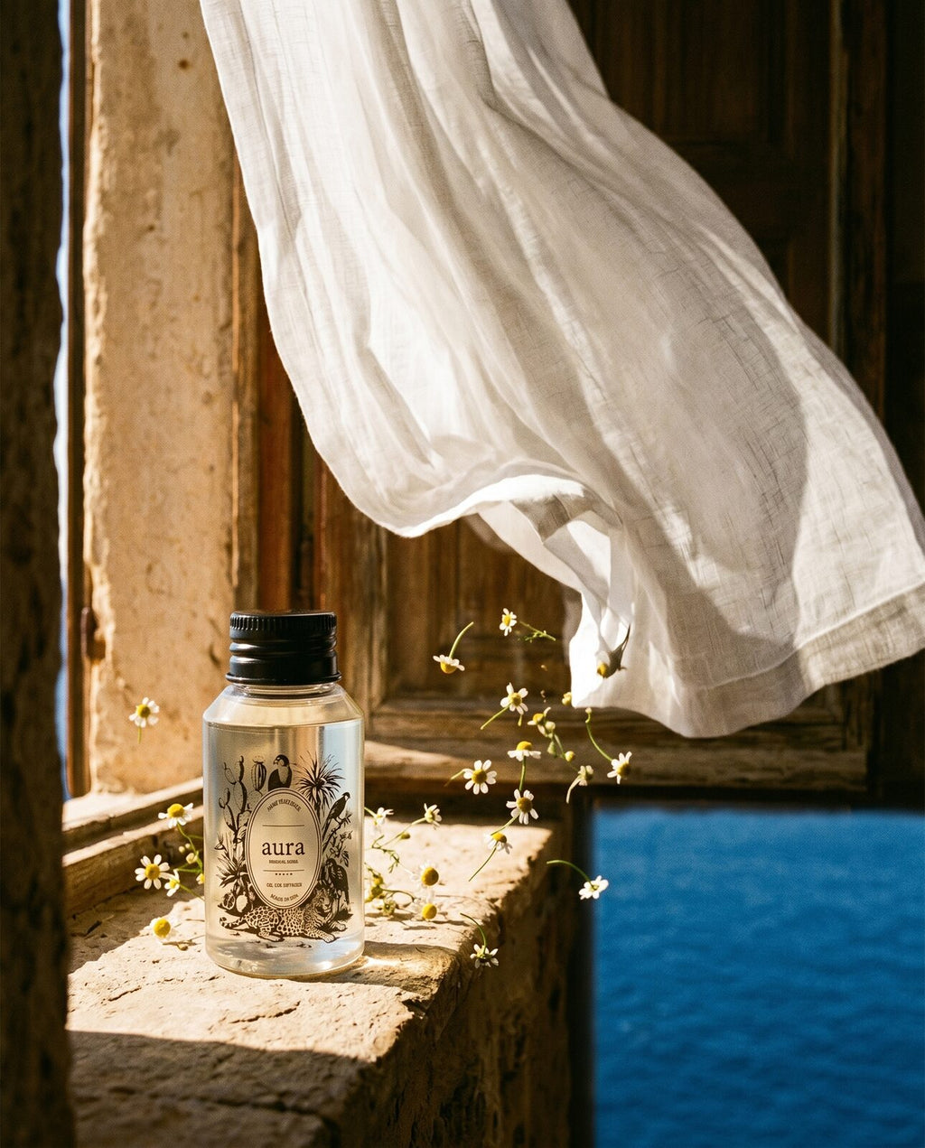 Bella diffuser oil — Lake Maggiore editorial scene
