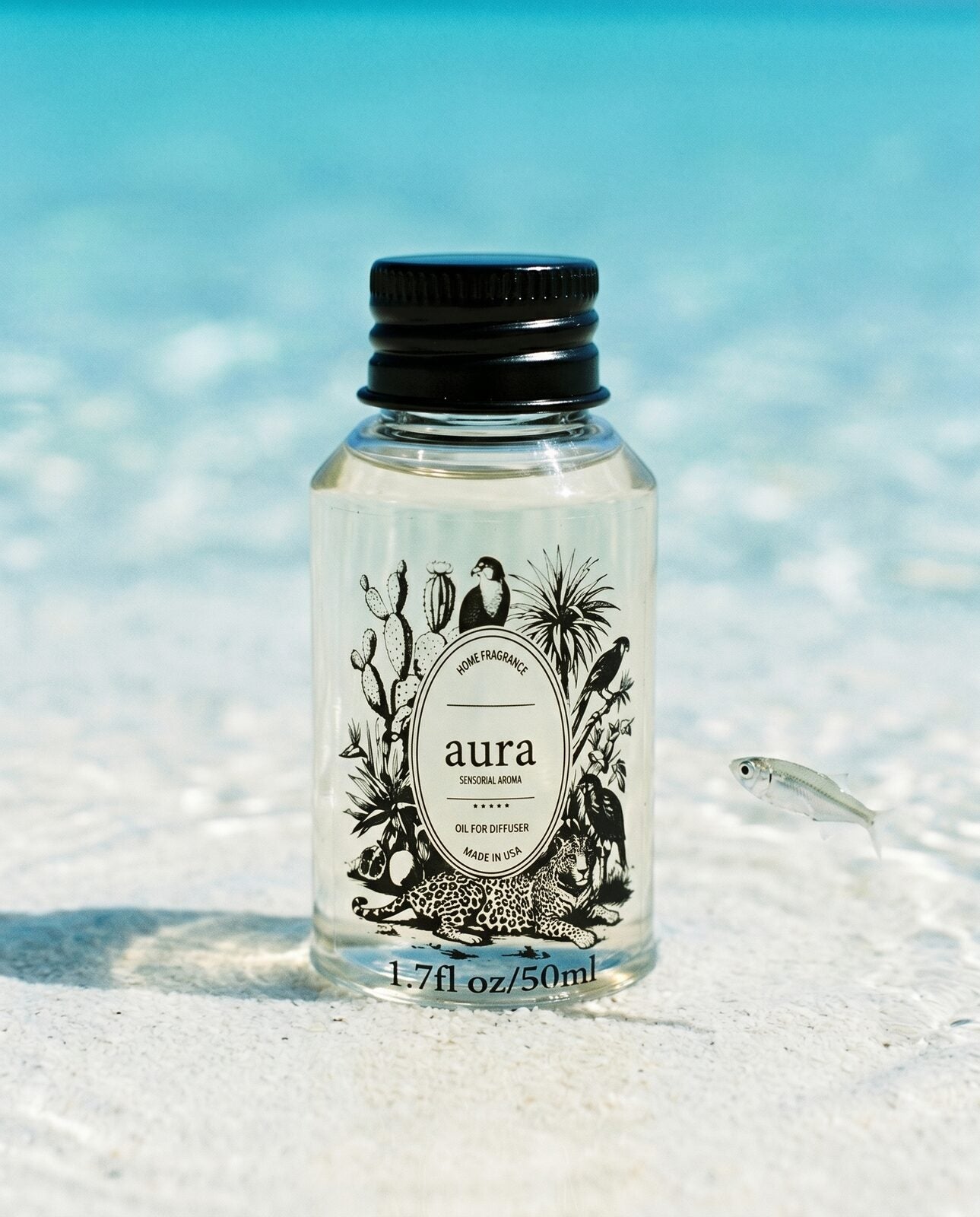 Maddalena diffuser oil — turquoise archipelago editorial scene