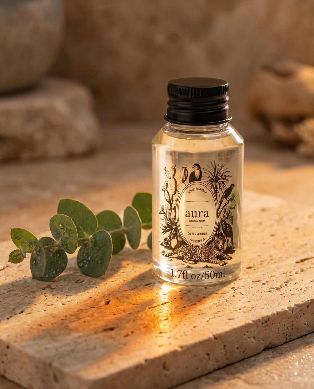 Unwind Better diffuser oil — serene spa scene