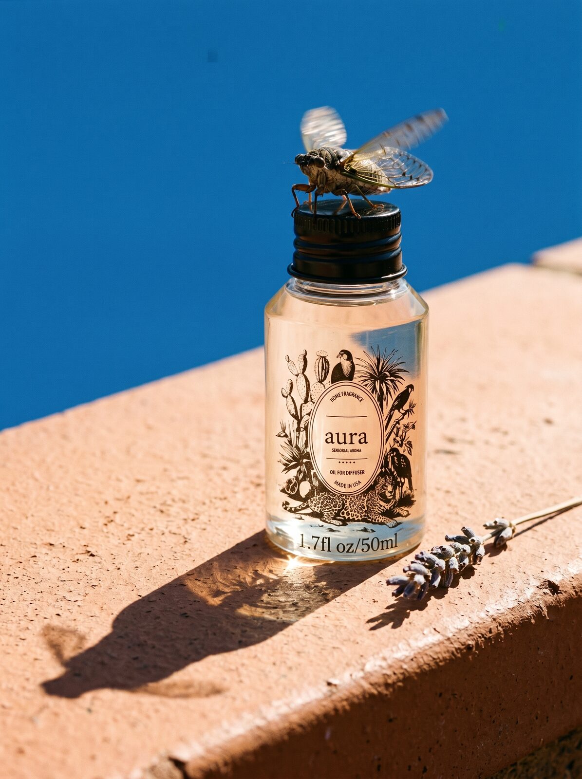Provence diffuser oil — lavender-field editorial scene