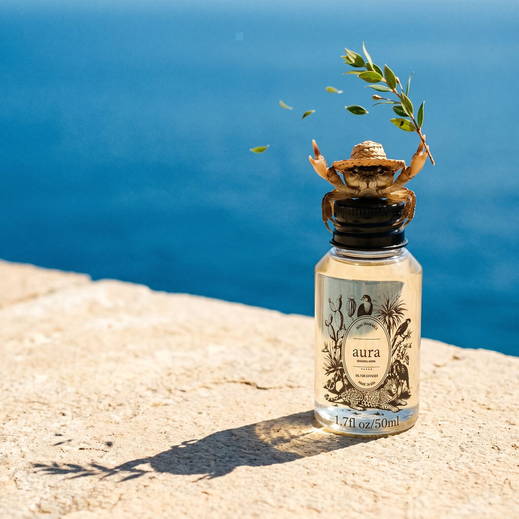 Corsica diffuser oil — maquis editorial scene