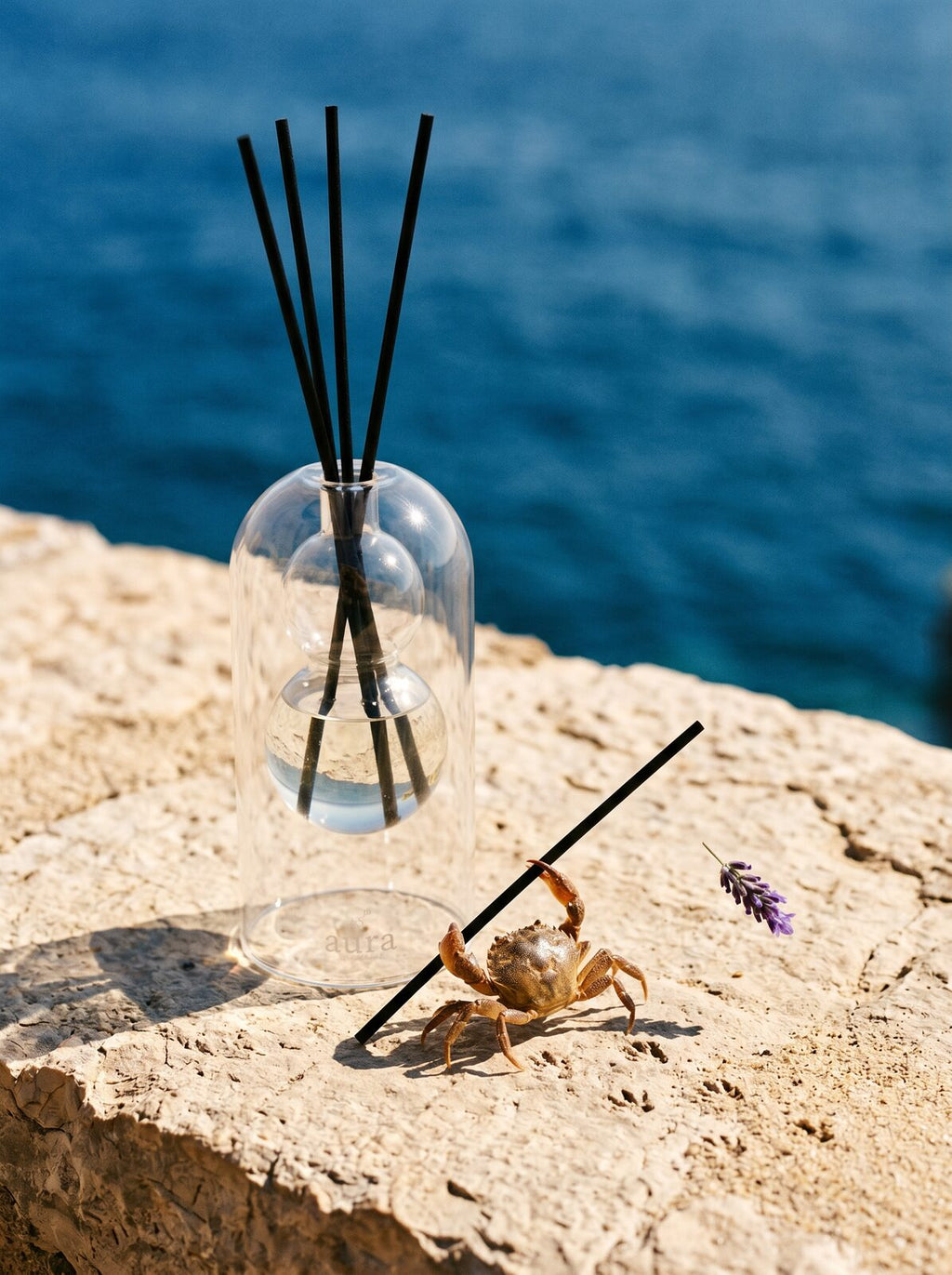 Provence reed diffuser — lavender-field editorial scene
