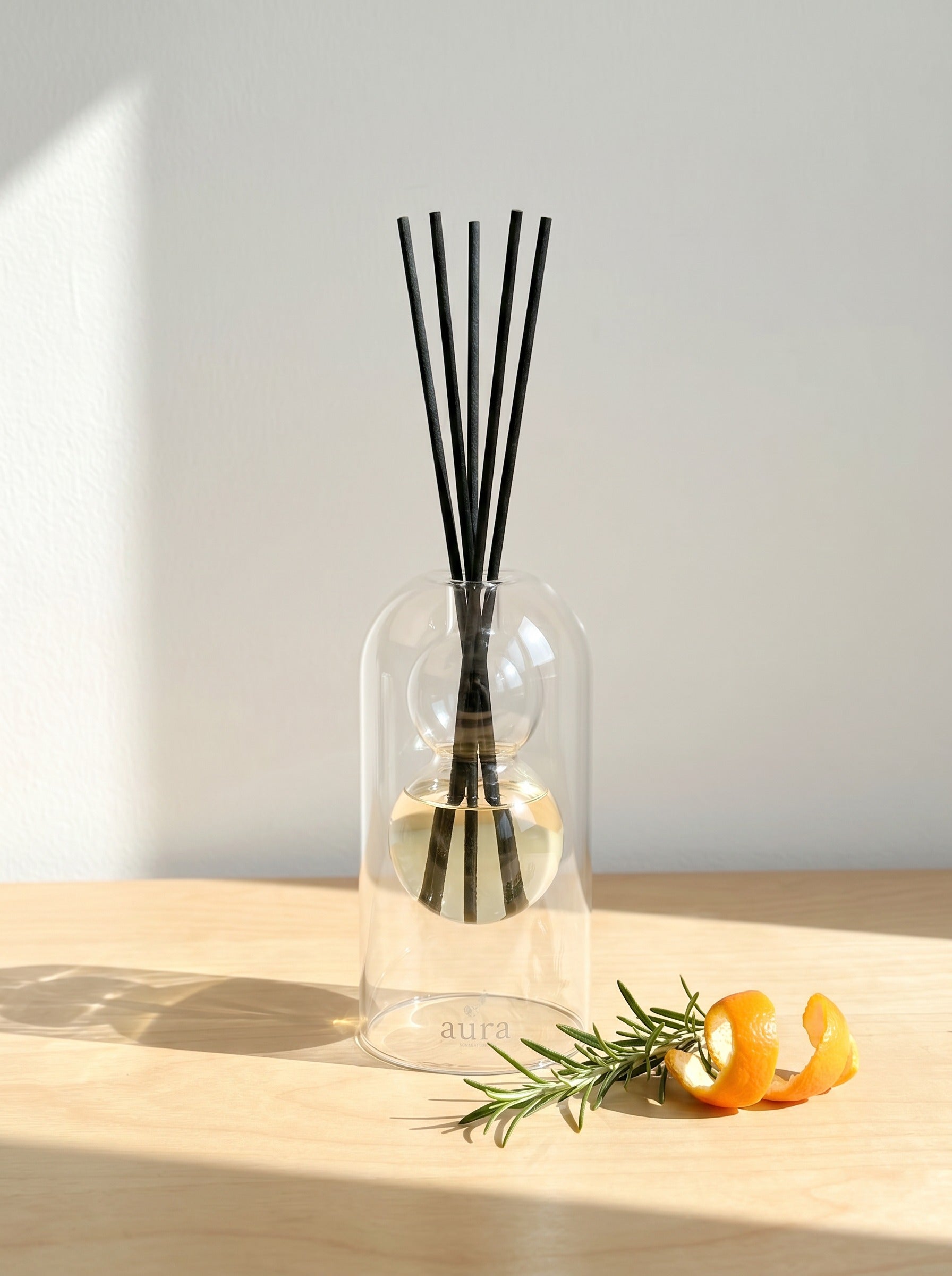 Marseille reed diffuser — Vieux-Port editorial scene