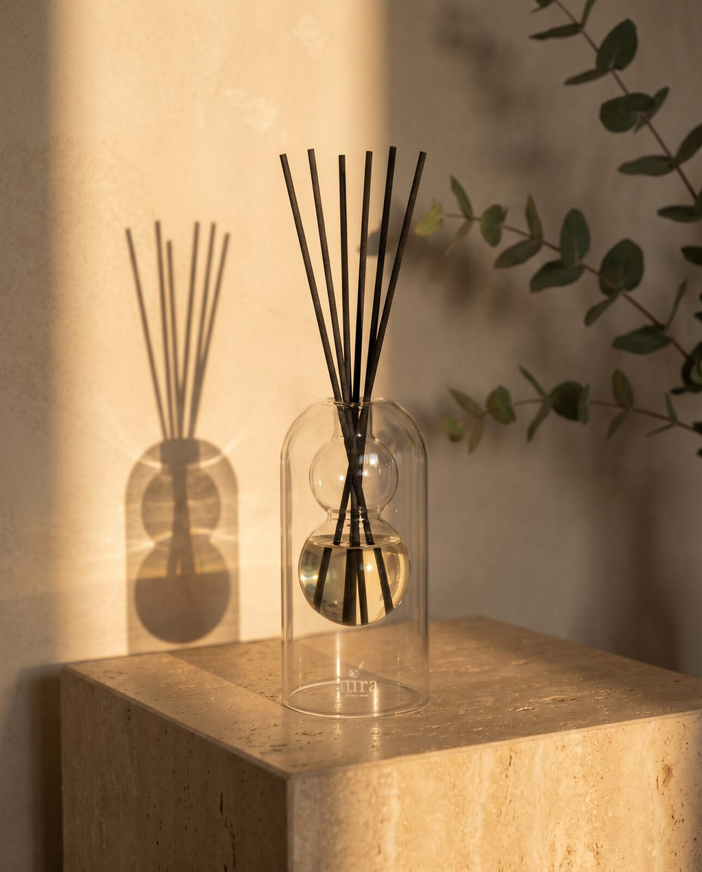 Unwind Better reed diffuser — serene shelf scene