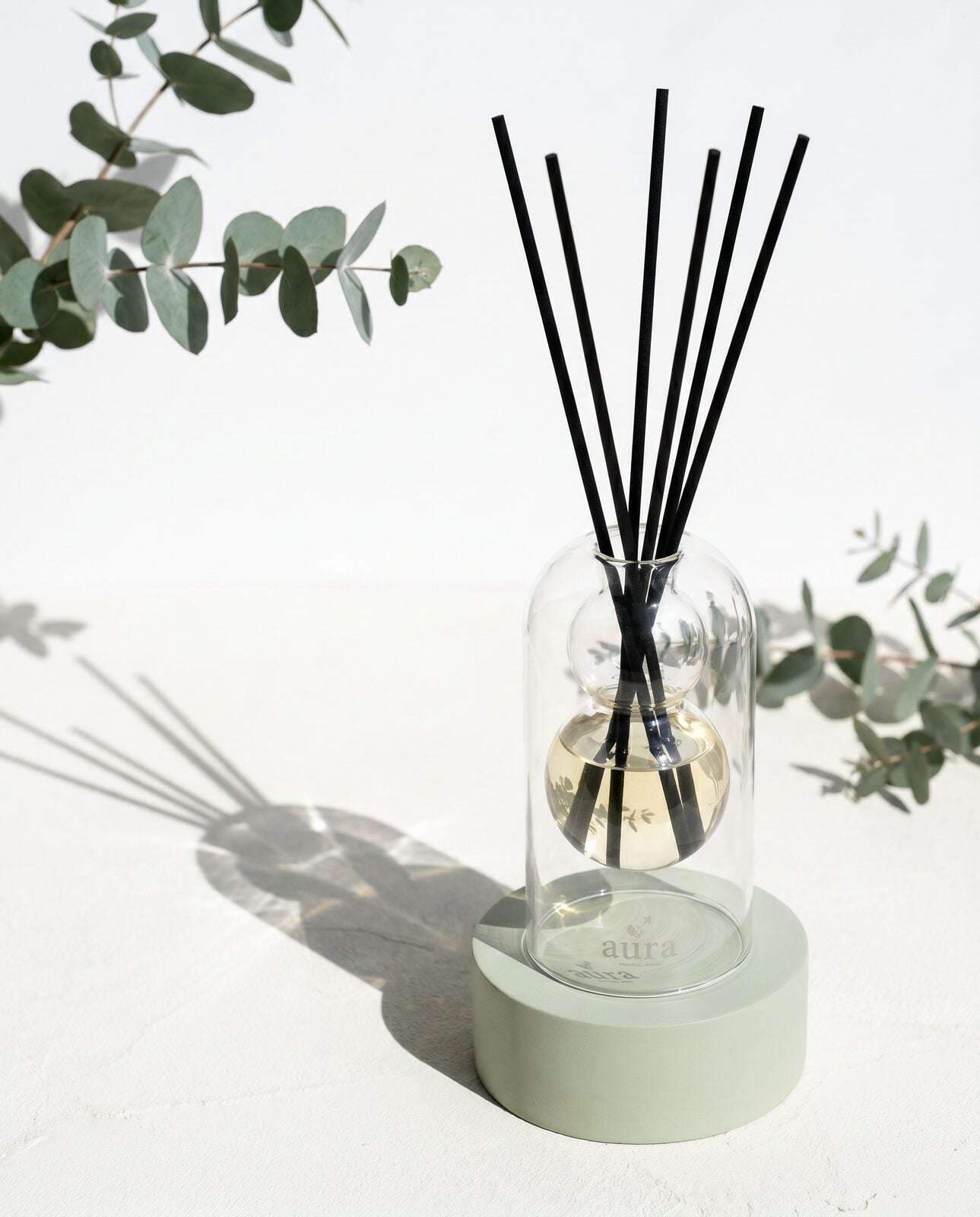 Revibe Better reed diffuser — bright morning shelf scene