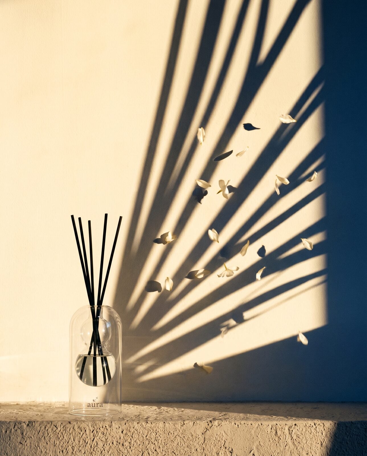 Sicilia reed diffuser — Palermo terrace editorial scene