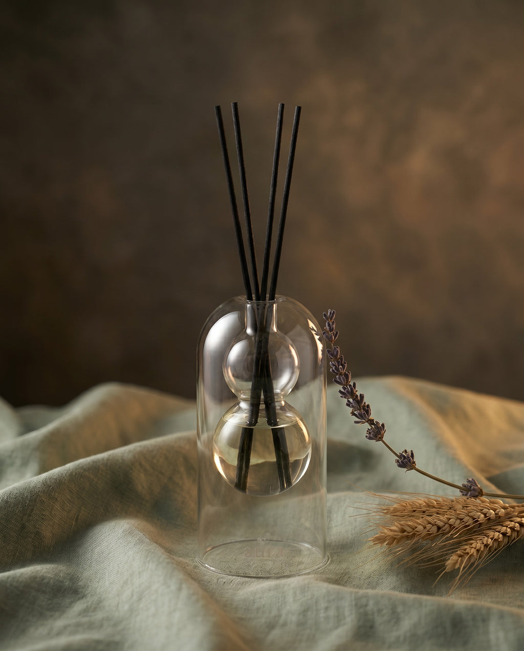 Provence reed diffuser — calm styled still life