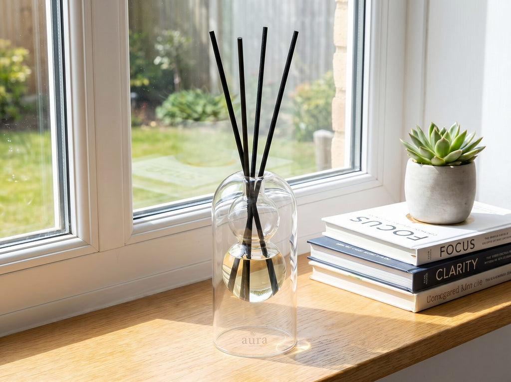 Think Better reed diffuser — focused still life