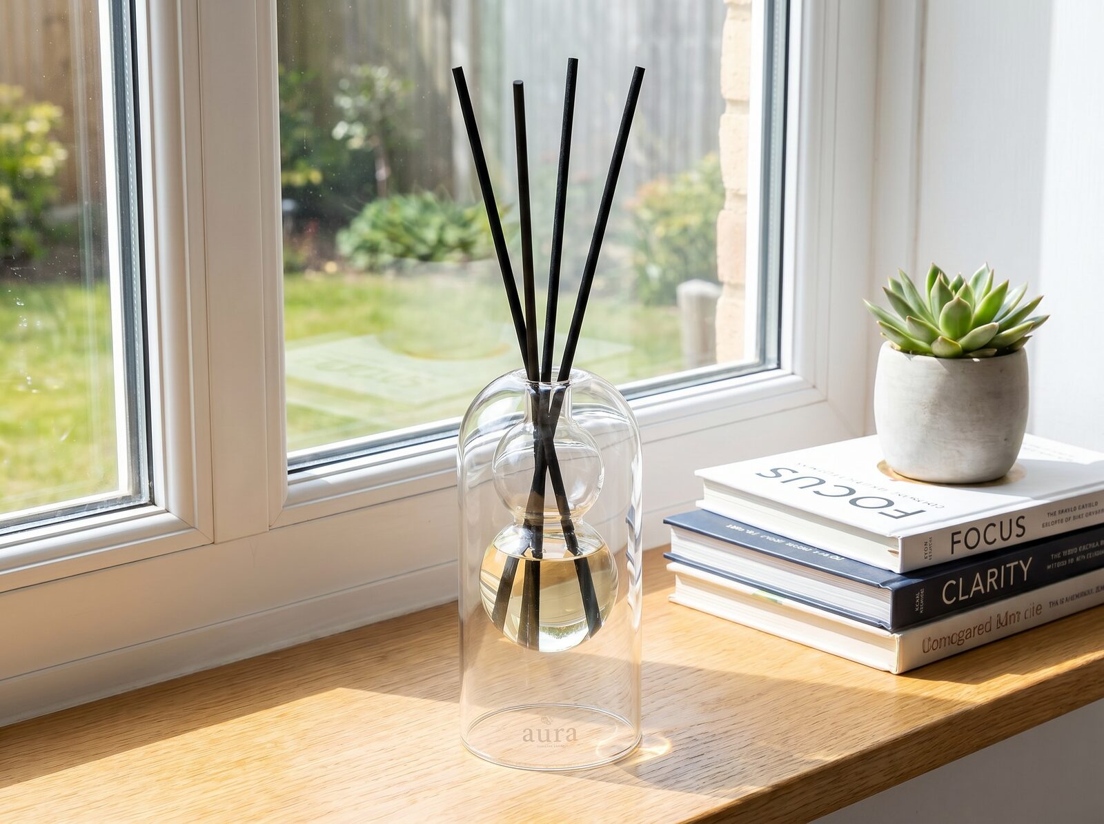 Think Better reed diffuser — focused still life