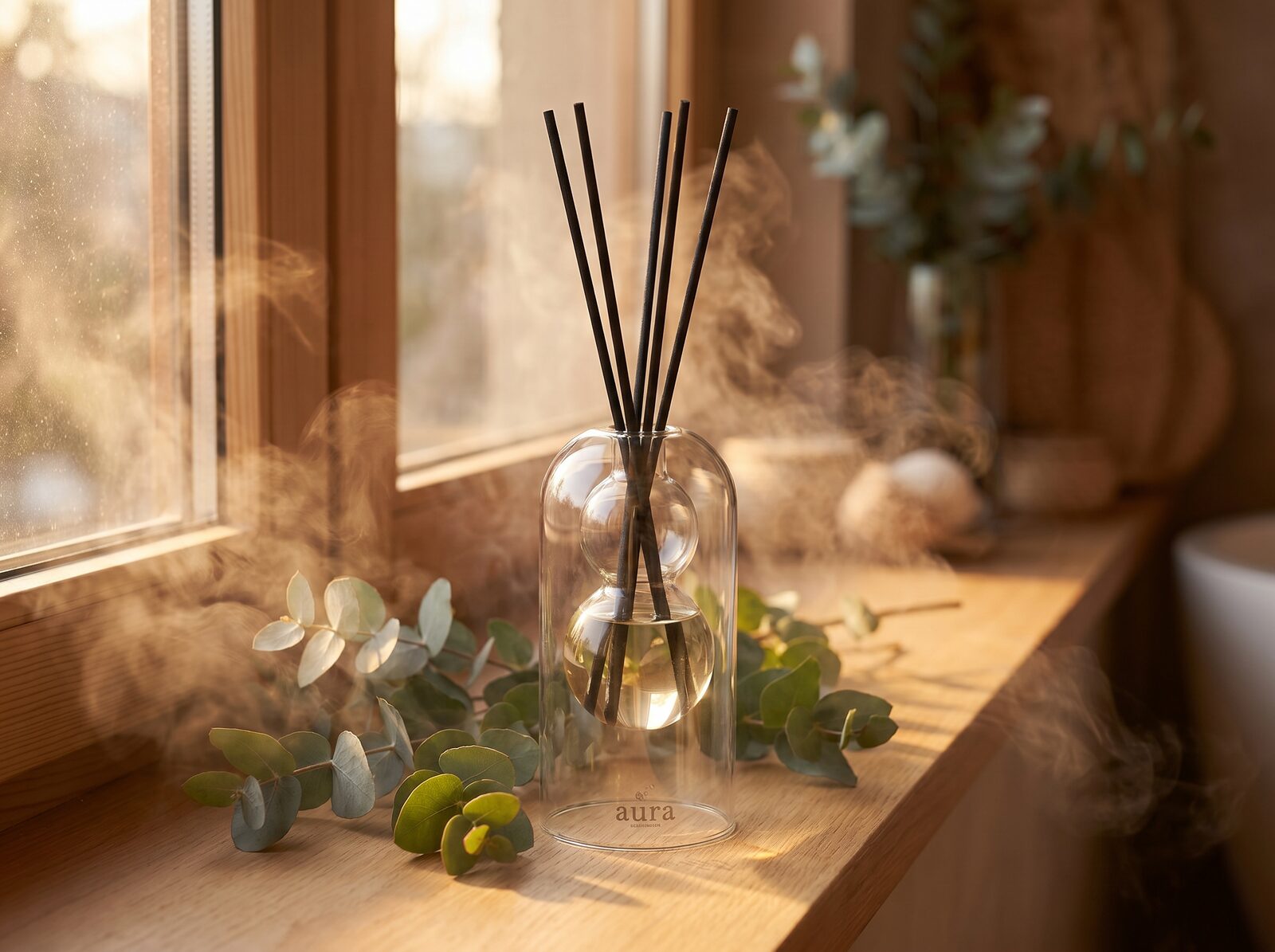 Unwind Better reed diffuser — quiet luxury still life