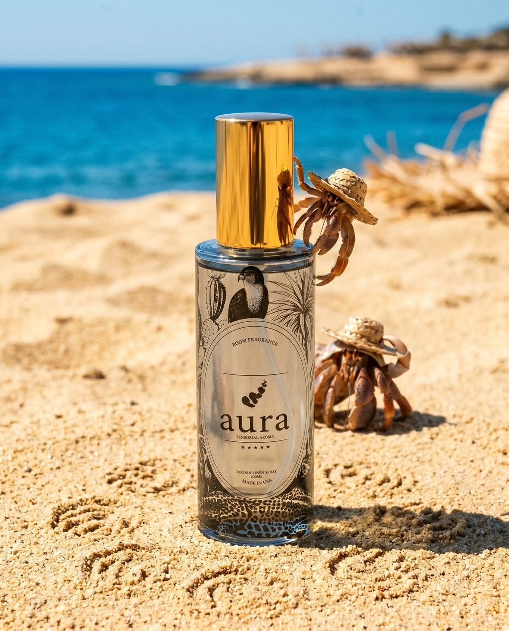 Saint Tropez room spray — harbour-village editorial scene
