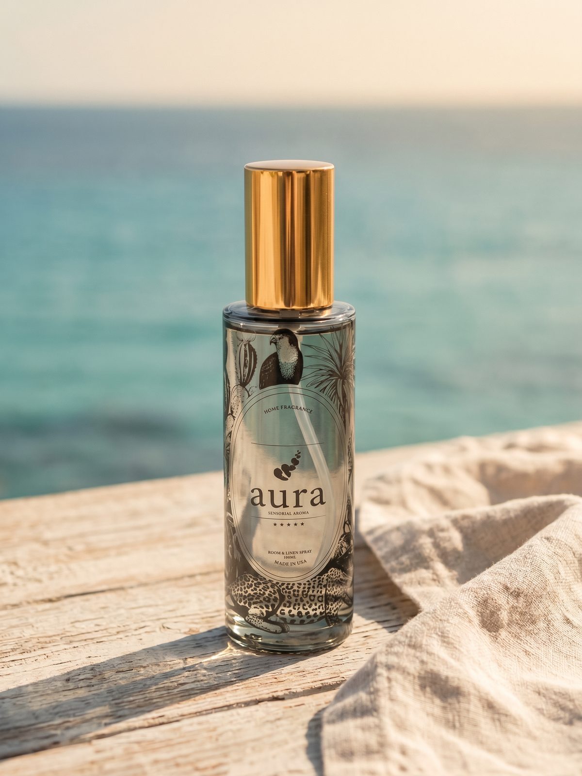 Sardegna room spray — Sardinian coast editorial scene