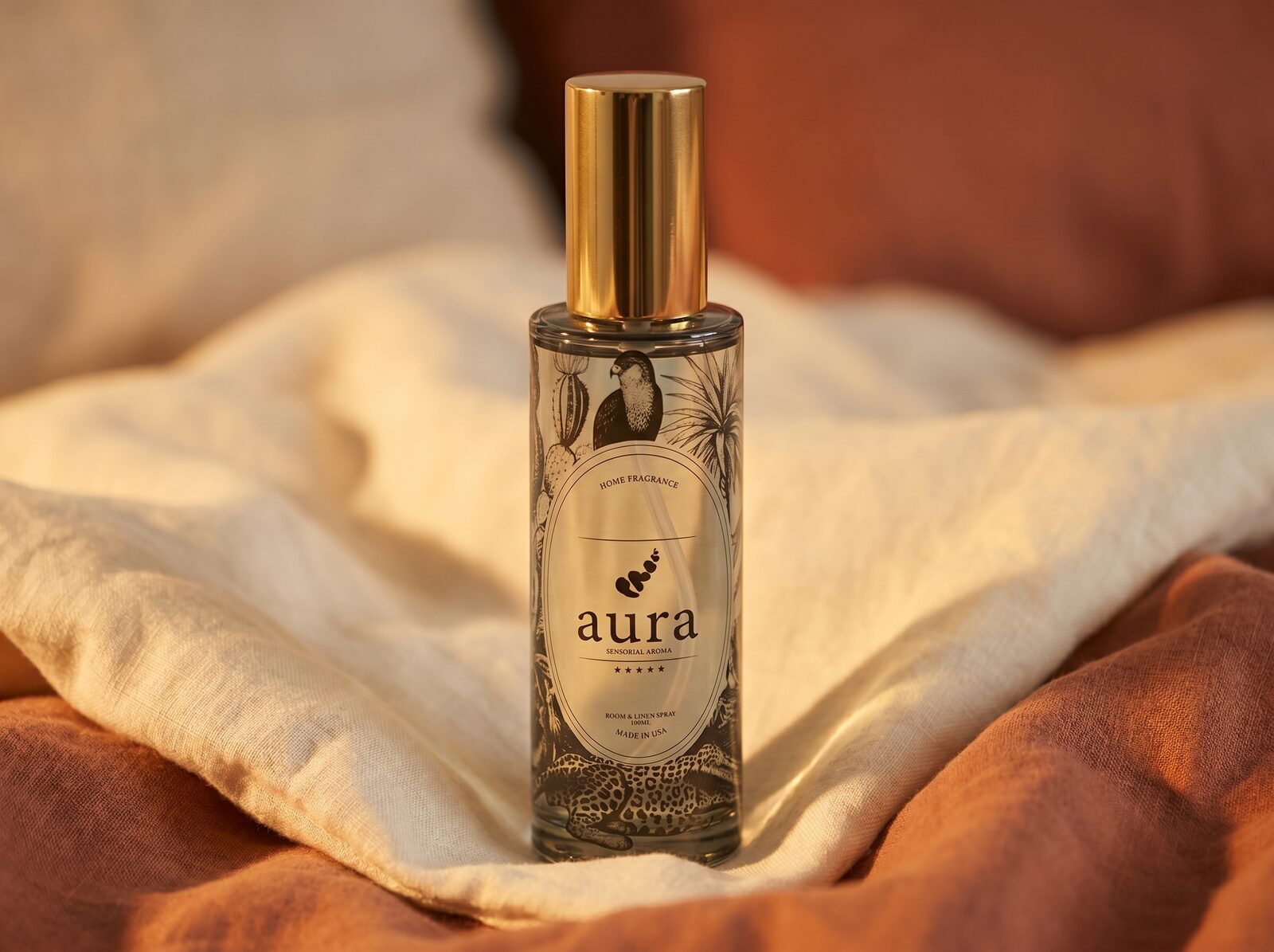Unwind Better room spray — quiet luxury still life