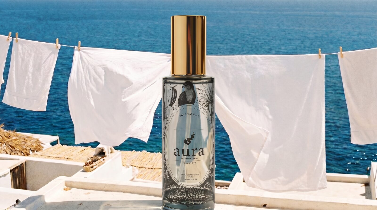 Saint Tropez room spray — sun-warmed still life