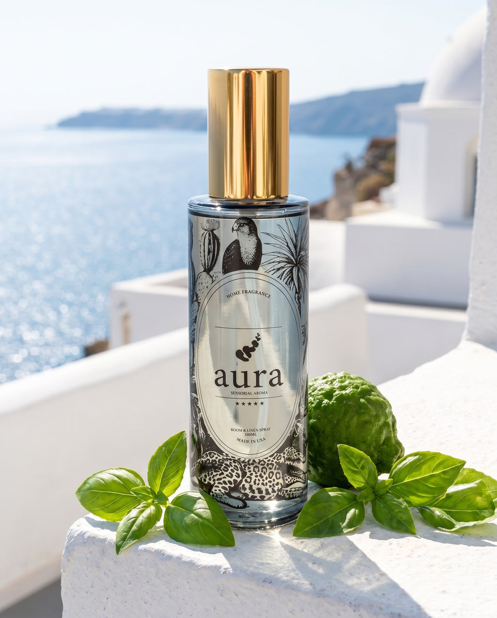 Ponza room spray — bright summery still life