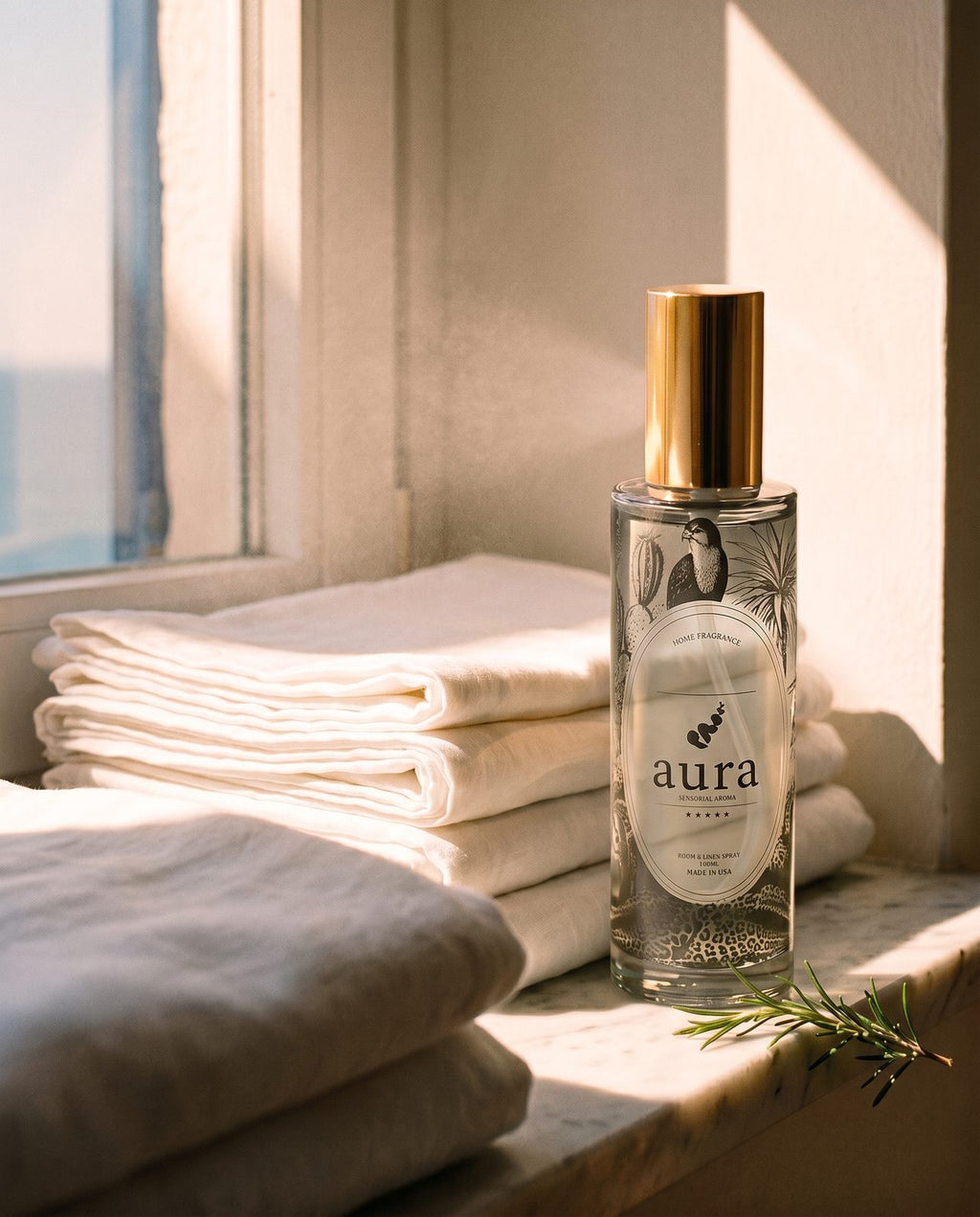 Marseille room spray — styled still life