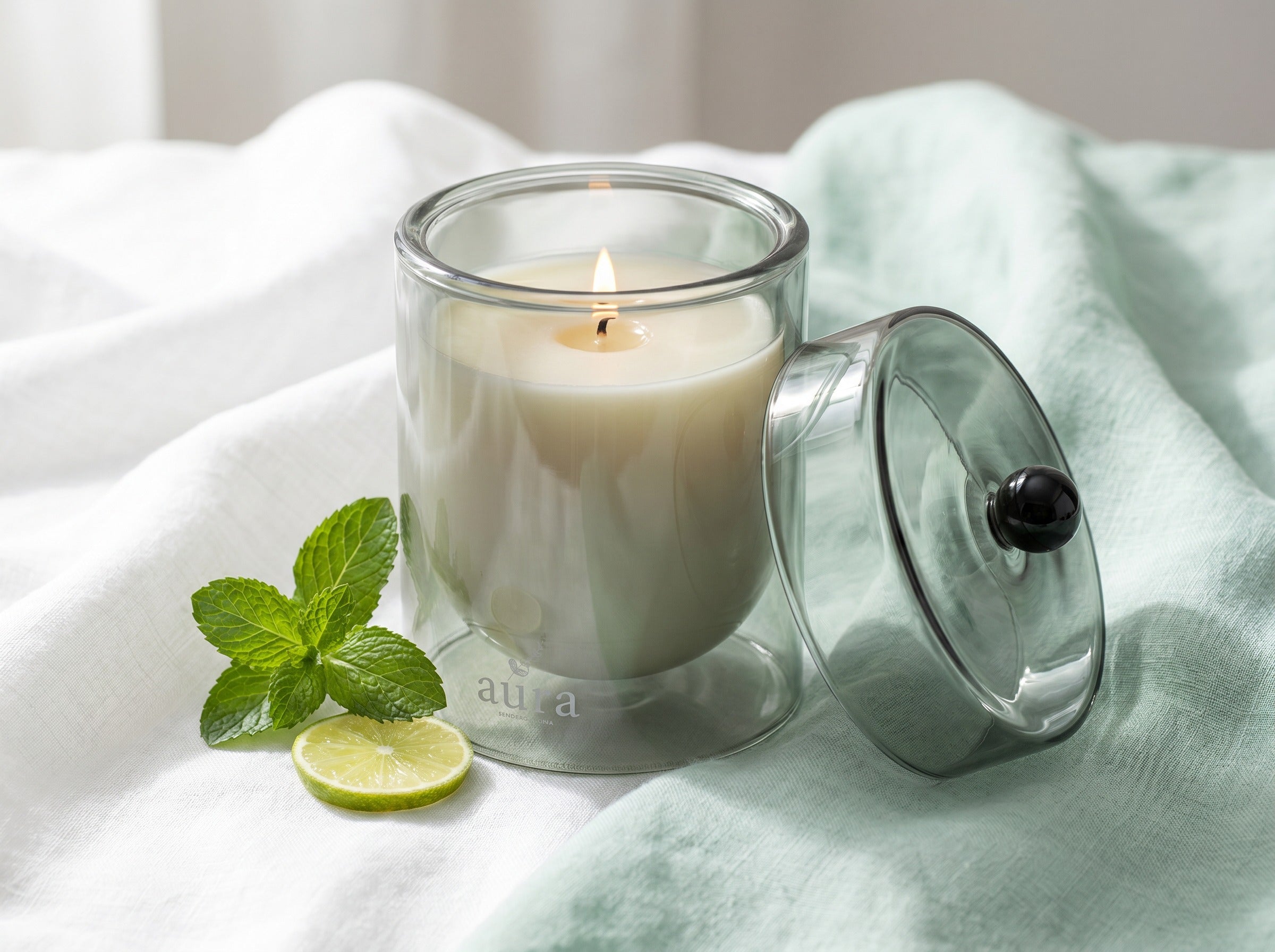 Revibe Better candle — energetic still life