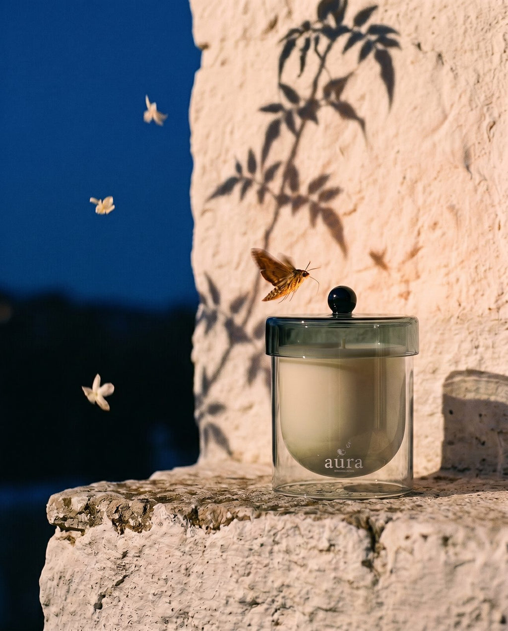 Sicilia candle — romantic floral still life