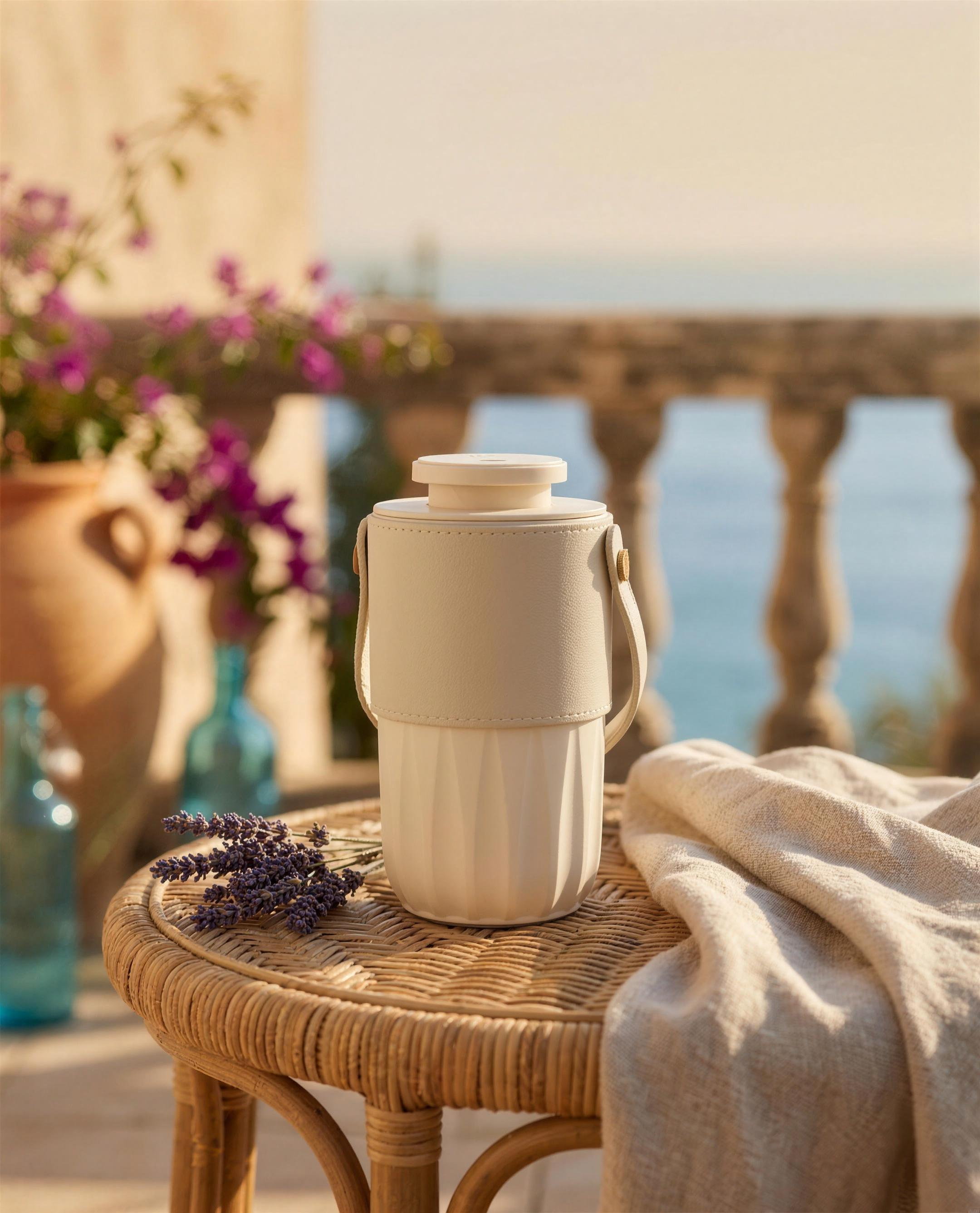 Aura Nomade in use, warm lifestyle