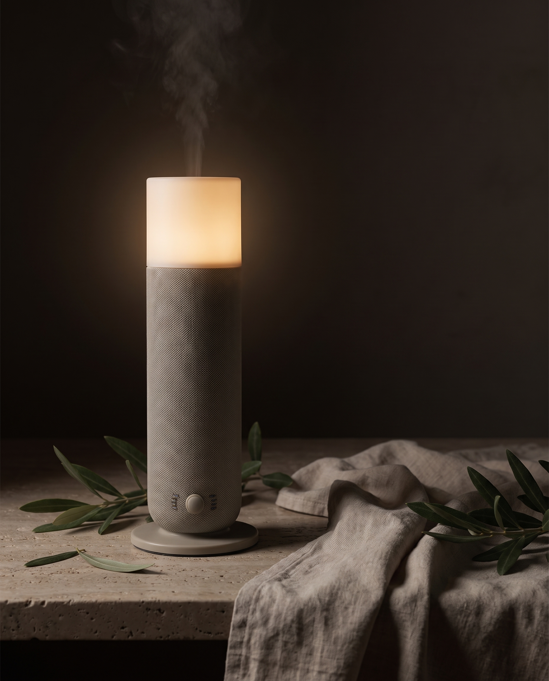 AURA Lumière — bodegón de noche, luz cálida