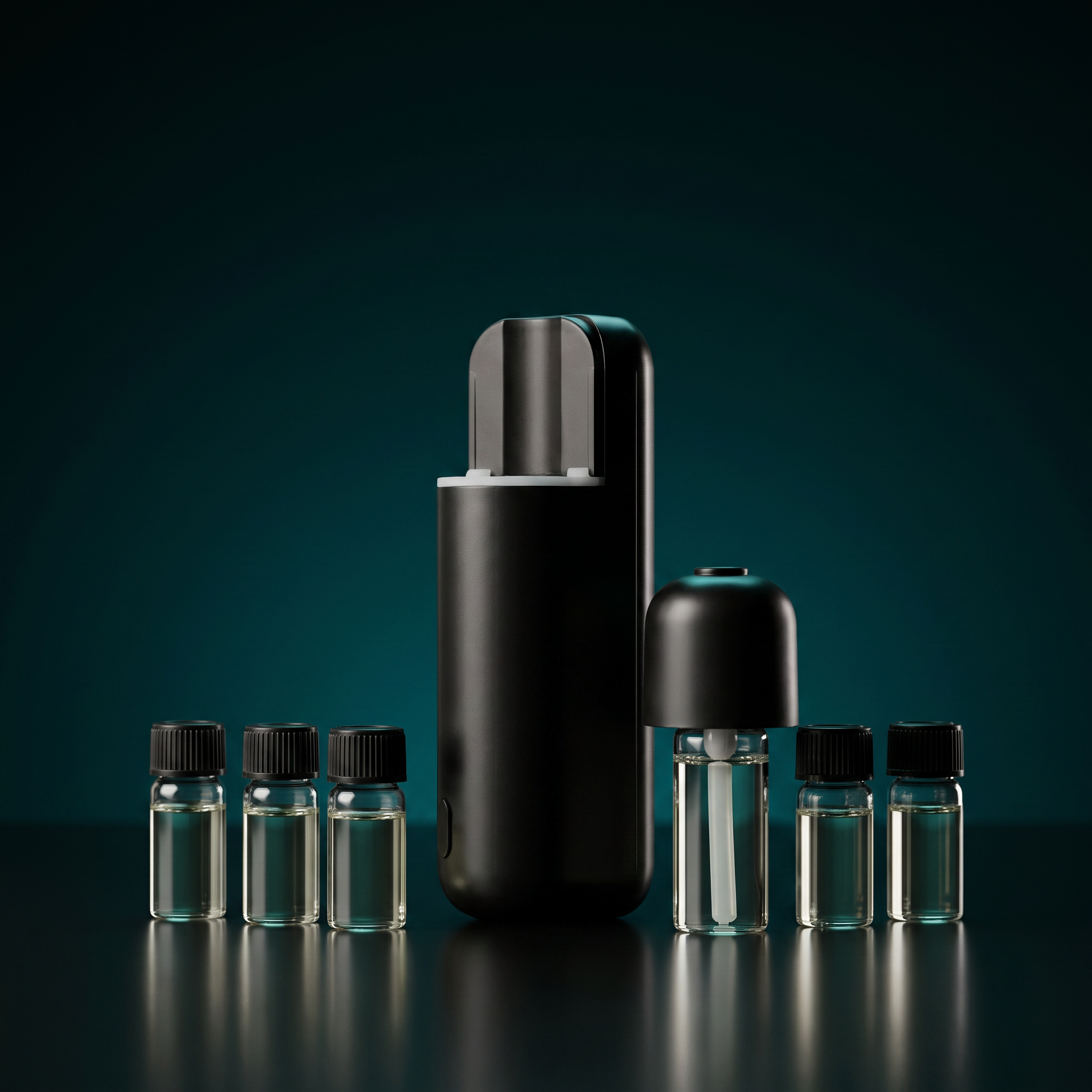 AURA Strada open with six aroma oils — change your scent daily