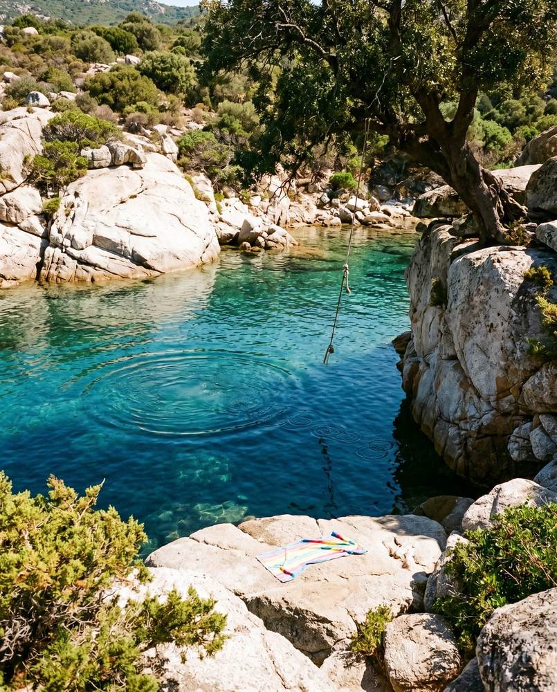 Corsica — granite mountains and maquis coastline