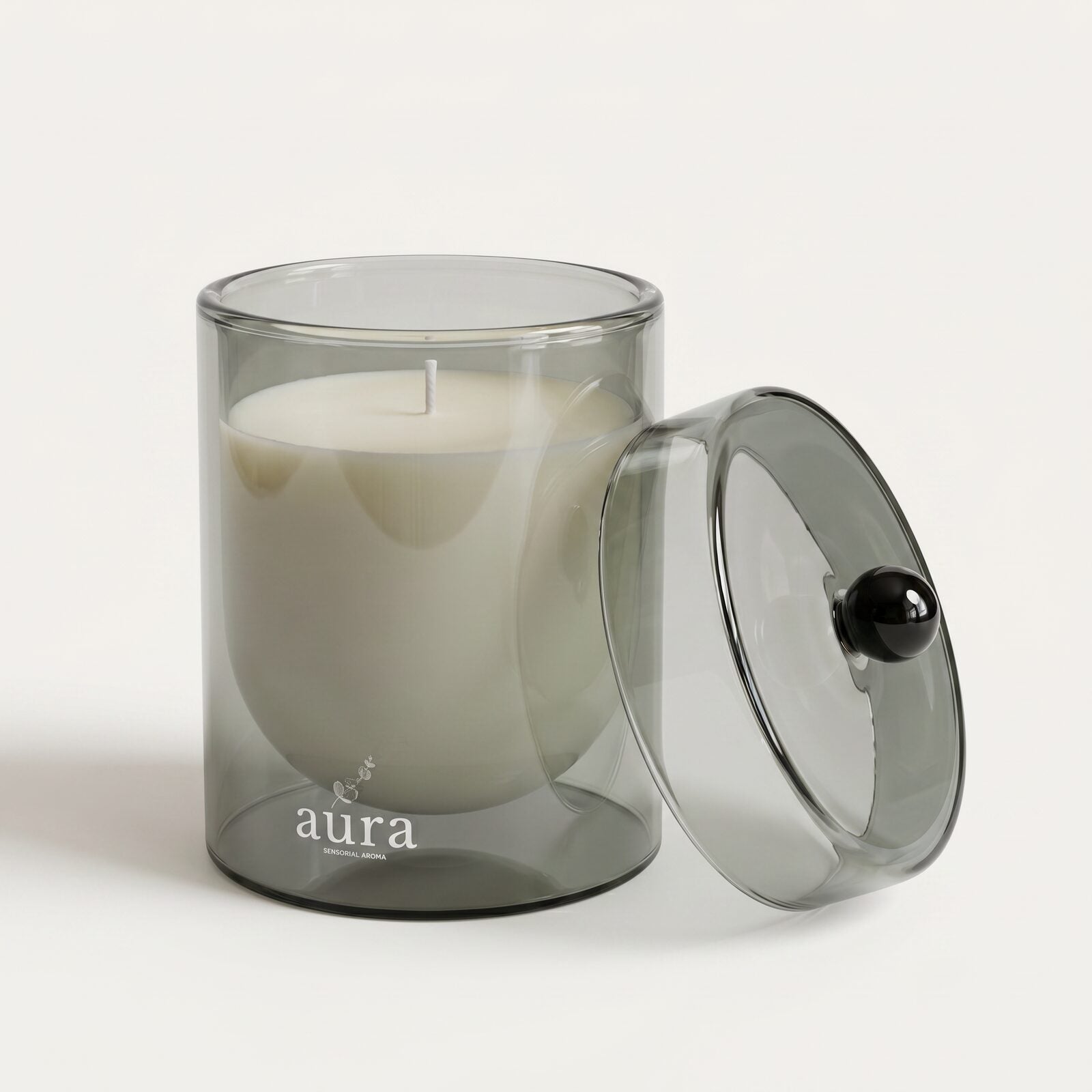 Sleep Better scented candle — smoked sage glass vessel
